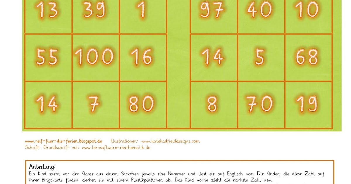 Bingo Zahlen Sonderauslosung